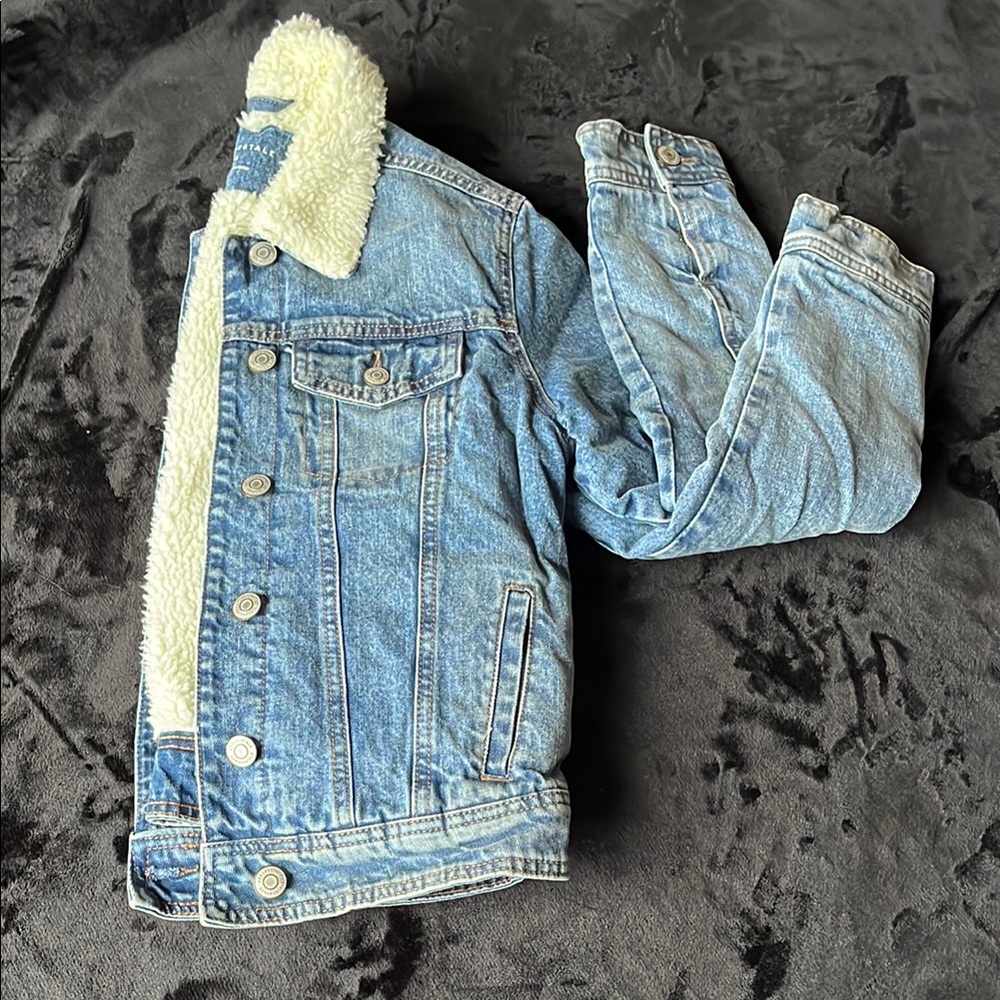 Denim Jacket with Sherpa Lining